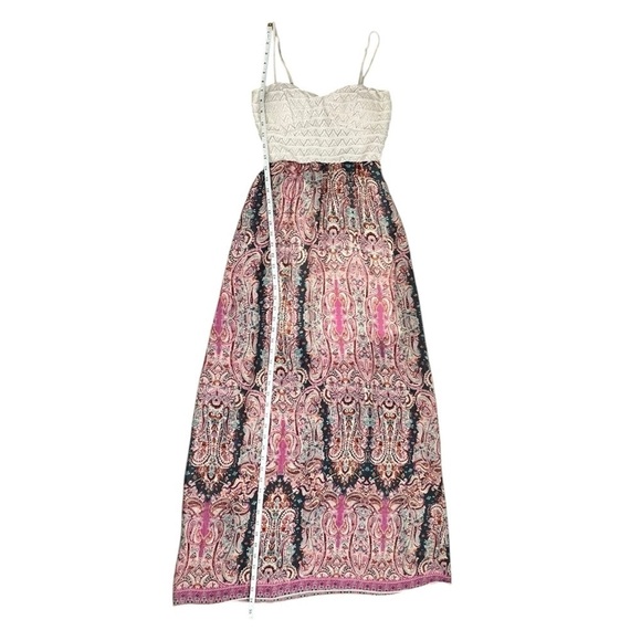 Trixxi Three Pink Hearts Sleeveless Open Back Maxi Dress - Size Small - Picture 11 of 13